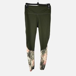 Fabletics Size S PowerHold Mesh High Rise Legging Olive Secret Garden Mesh
